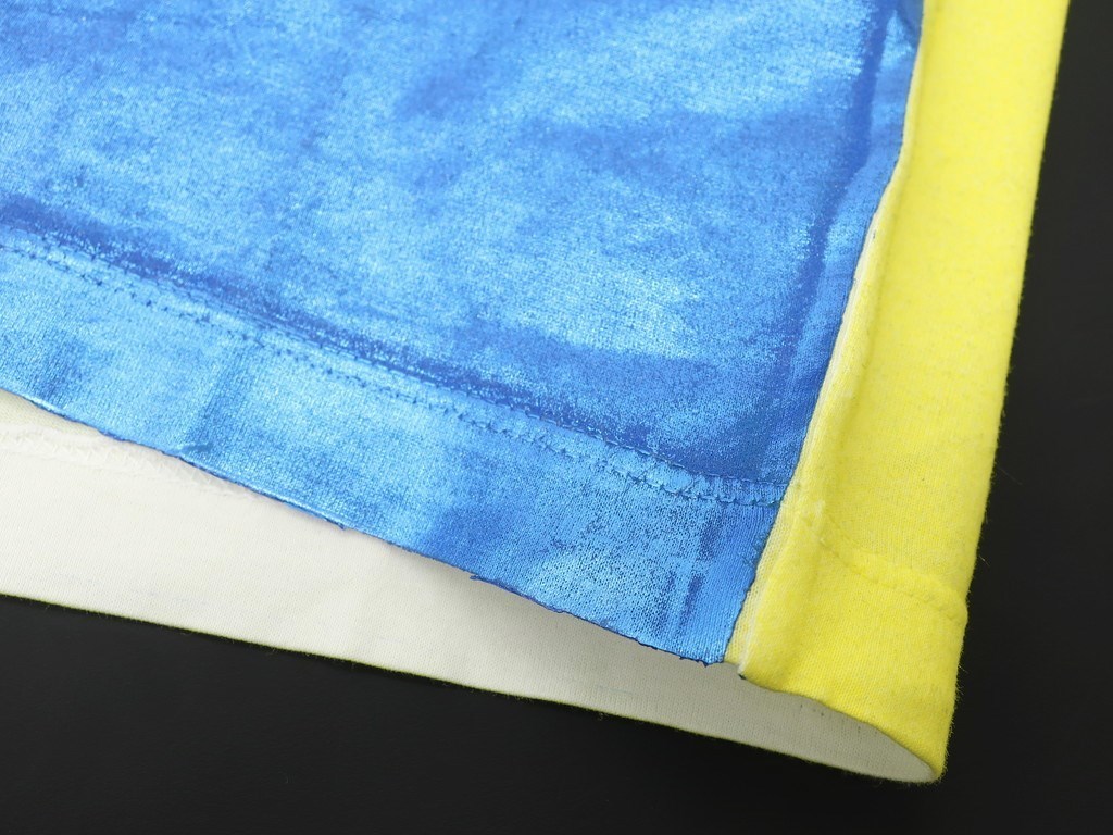 アウトレット ディースクエアード DSQUARED2 コットン 半袖 クルーネックプリントTシャツ ホワイト×ブルー×イエロー XS[CPD]_画像8