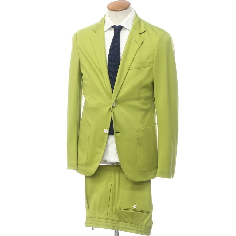適切な価格 ウールジャージー Belvest ベルベスト アウトレット 2B Drop8[BPD] 46 グリーン スーツ セットアップ Mサイズ