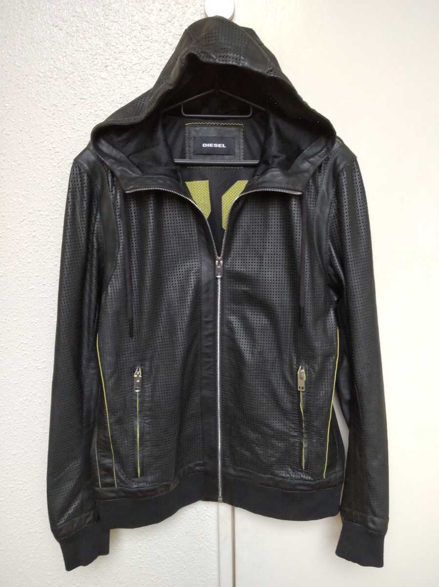 diesel ラムレザー パーカー - 通販 - guianegro.com.br