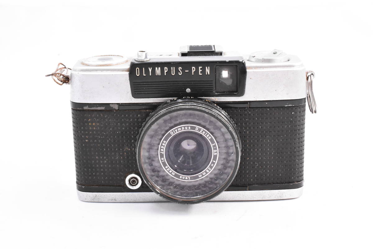 OLYMPUS PEN EF 分解清掃済 完動品 赤ベロ フラッシュOK - フィルムカメラ