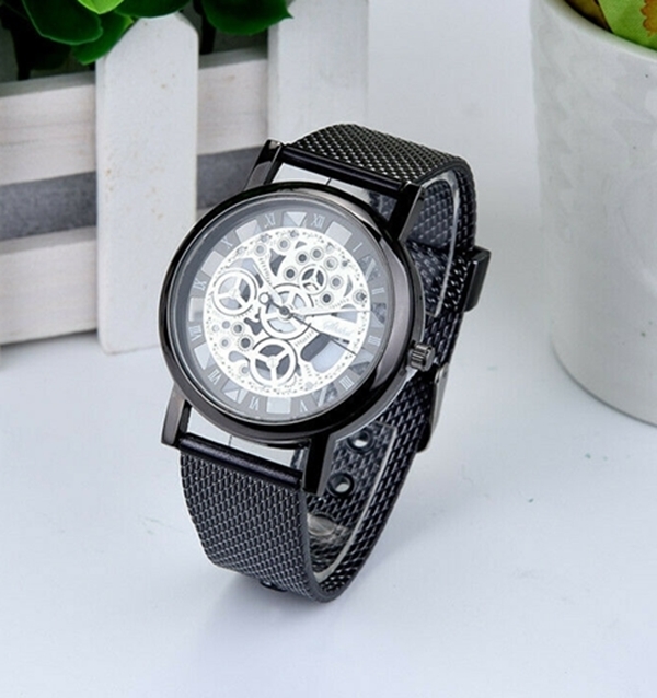 [新品・未使用] A14 : レディース・メンズ：ウオッチ・スケルトン : Super Stylish Design Watch_画像1