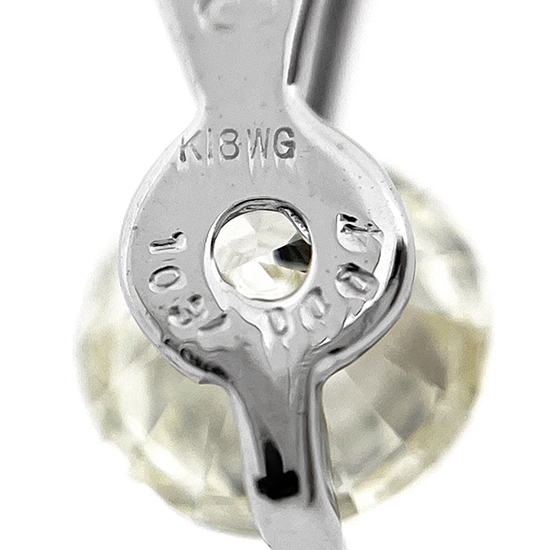 K18WG ダイヤモンド 1.031ct 脇石 0.04ct メンズ プチ ネックレス_画像6