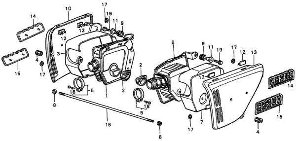 CB250G5 純正 キャブレターガスケット 新品 送料250円～ CB250T キャブ パッキン セット CB360G gk CB360T .369_F-14