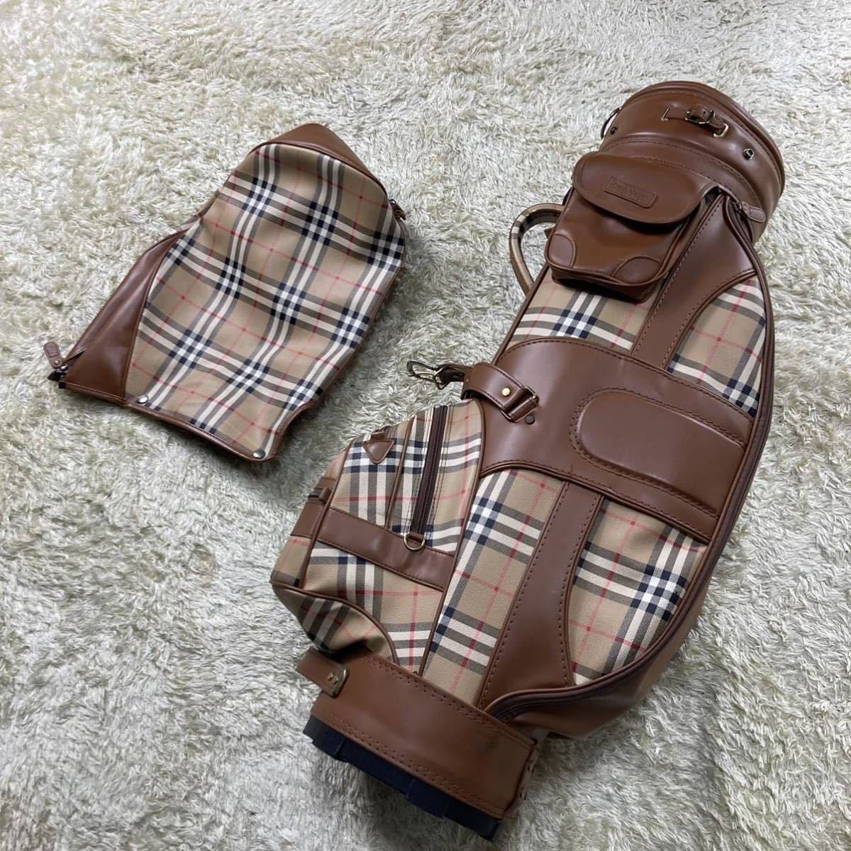1円『極美品』 BURBERRY ゴルフバッグ ノバチェック シャドホース