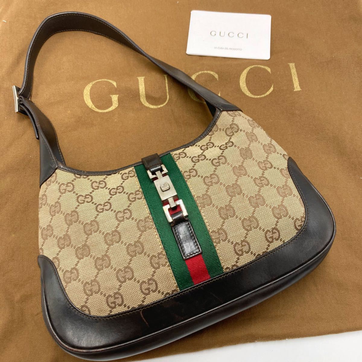 1円『極美品』 GUCCI ミニ ジャッキー ワンショルダー GG シェリー