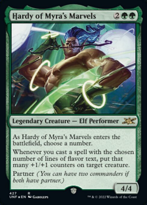 MTG ■緑/英語版■ 《Hardy of Myra's Marvels》★ギャラクシーFOIL★ Unfinity UNF_画像1