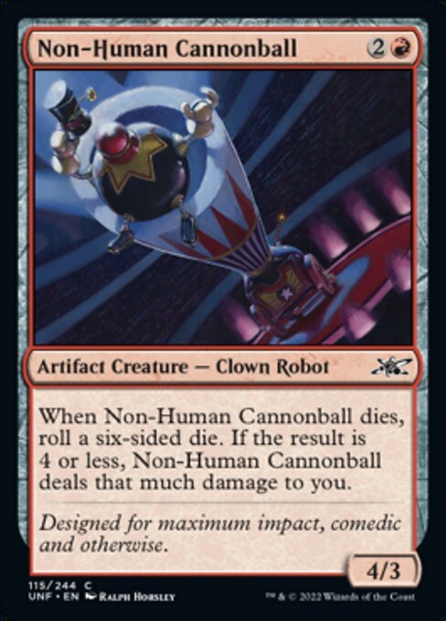 MTG ■赤/英語版■ 《Non-Human Cannonball》★FOIL★ Unfinity UNF_画像1