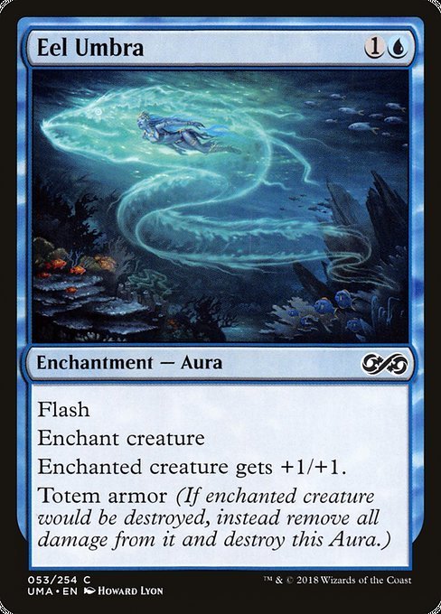 MTG ■青/英語版■ 《長魚の陰影/Eel Umbra》 アルティメットマスターズ UMA_画像1