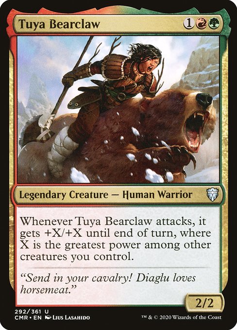 MTG ■金/英語版■ 《熊爪のトゥーヤ/Tuya Bearclaw》★FOIL★ 統率者レジェンズ　CMR_画像1