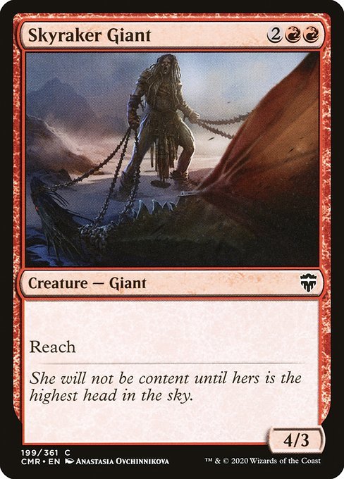 MTG ■赤/英語版■ 《空荒らしの巨人/Skyraker Giant》★FOIL★ 統率者レジェンズ　CMR_画像1