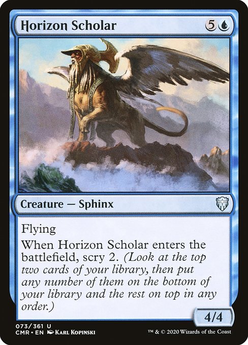 MTG ■青/英語版■ 《地平の識者/Horizon Scholar》★FOIL★ 統率者レジェンズ　CMR_画像1