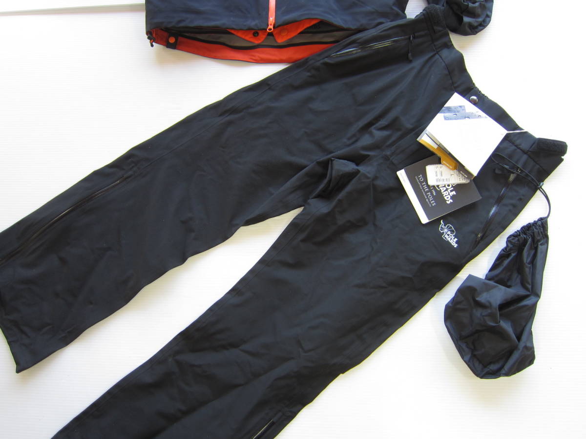 【保証書付】 レイン WARDS 新品◇POLE パーカー& DUAL 黒¥74800 L パンツ 男性用