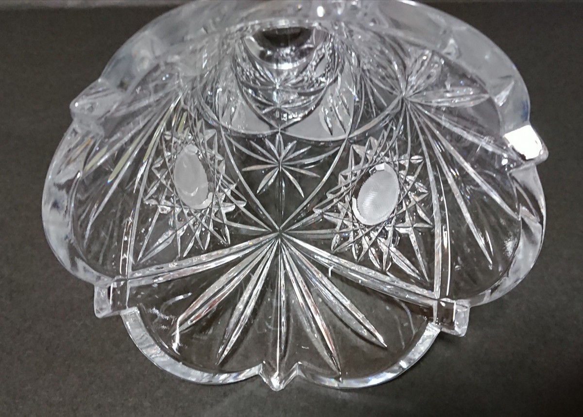 ボヘミアングラス   花瓶   フラワーベース チェコ  クリスタルガラス  LEADCRYSTAL 未使用  ボヘミアクリスタル