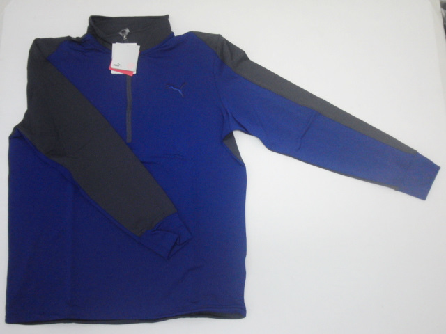  new goods unused goods!Puma Golf PWR Warm 1/4 Zip Popover (Sodallte Blue-Periscope) M size 