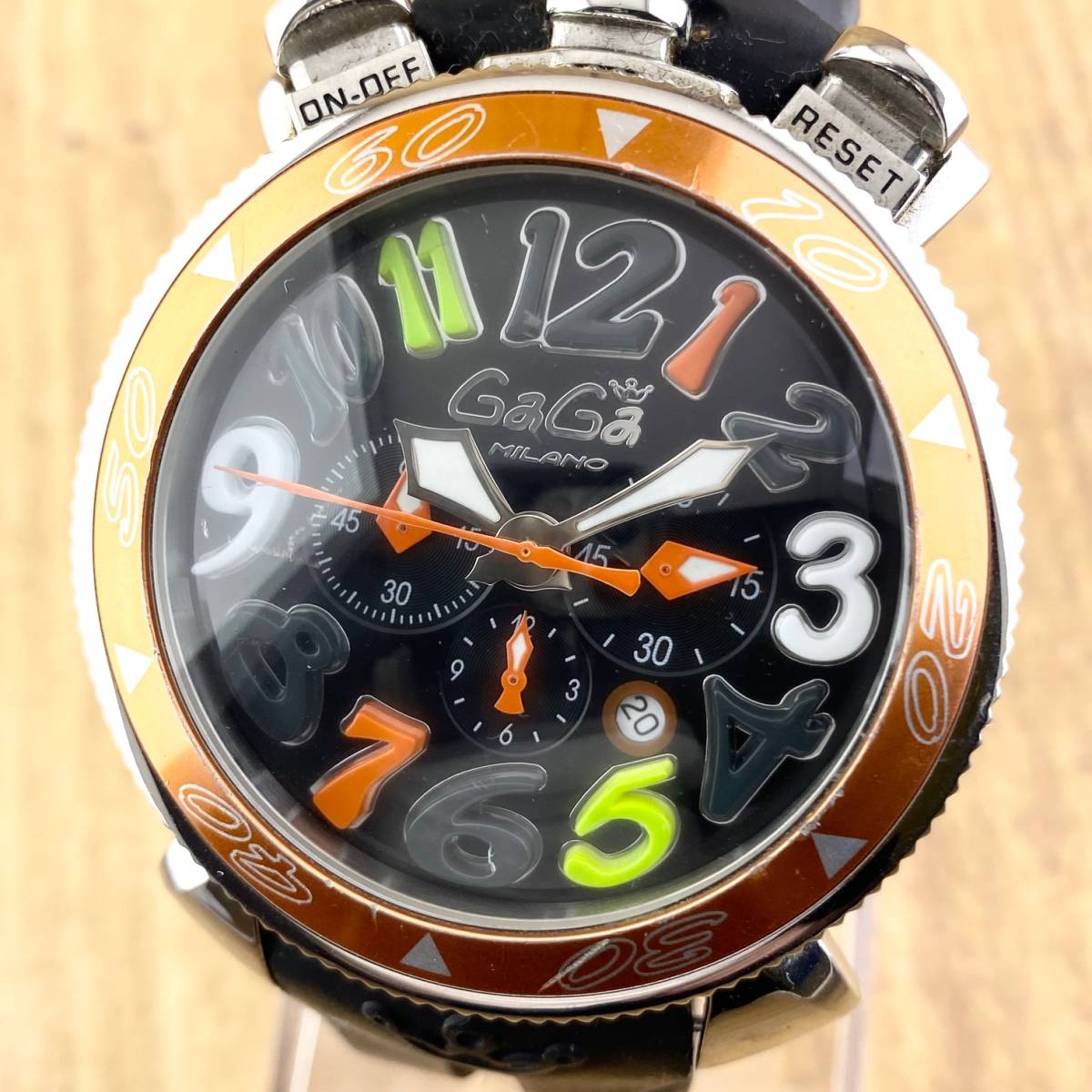 1円箱付】GaGaMILANO ガガミラノ 腕時計 メンズ クロノグラフ