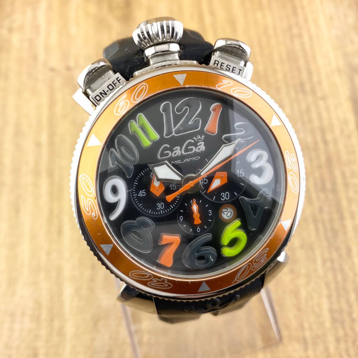 1円箱付】GaGaMILANO ガガミラノ 腕時計 メンズ クロノグラフ