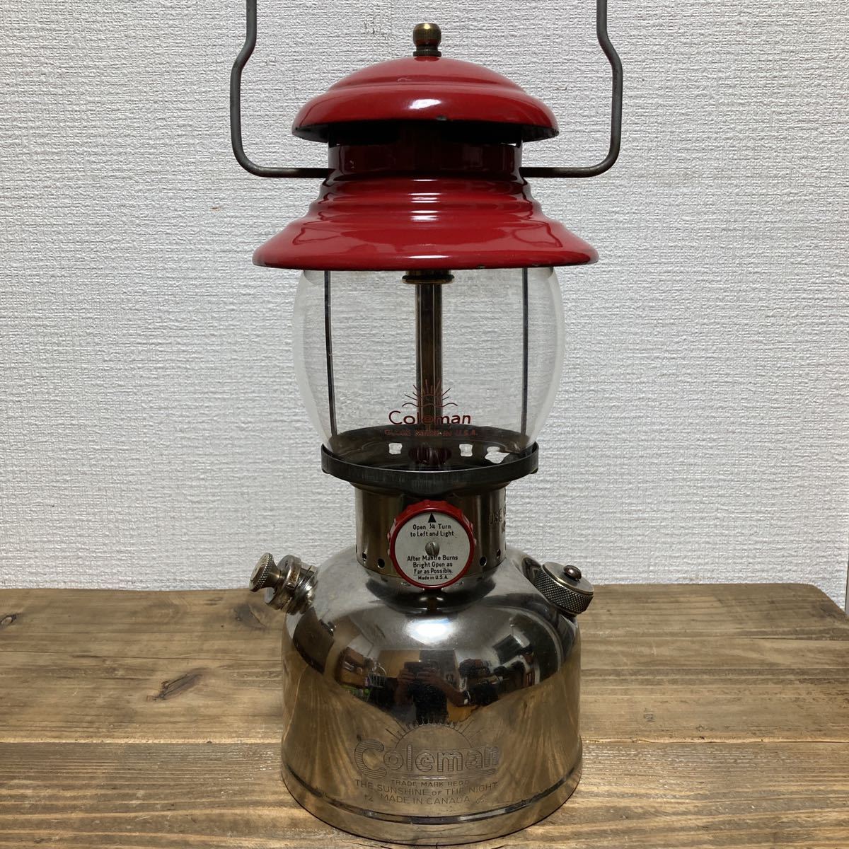 美品 コールマン ランタン 200 カナダ メッキタンク 1955年12月製造