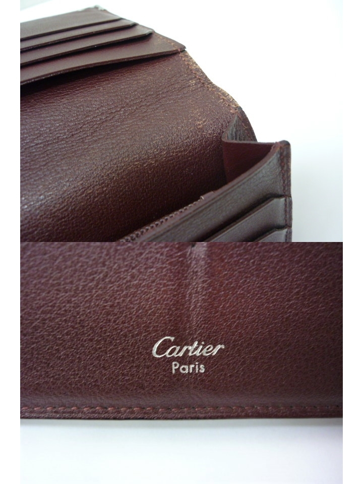 Cartier カルティエ マストライン マスト ドゥ カルティエ 二つ折り 長財布 黒 ブラック　a_画像10