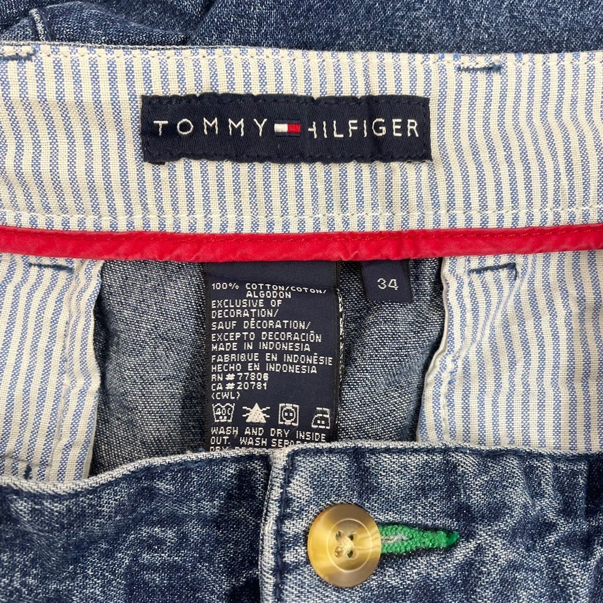 TOMMY HILFIGER トミーヒルフィガー デッドストック ハーフパンツ ショートパンツ 短パン デニム デニムパンツ w34_画像5