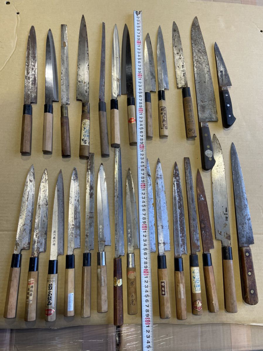 ヤフオク! - 刺身包丁 柳刃 包丁 出刃包丁 27点まとめ売り 最高級勝...