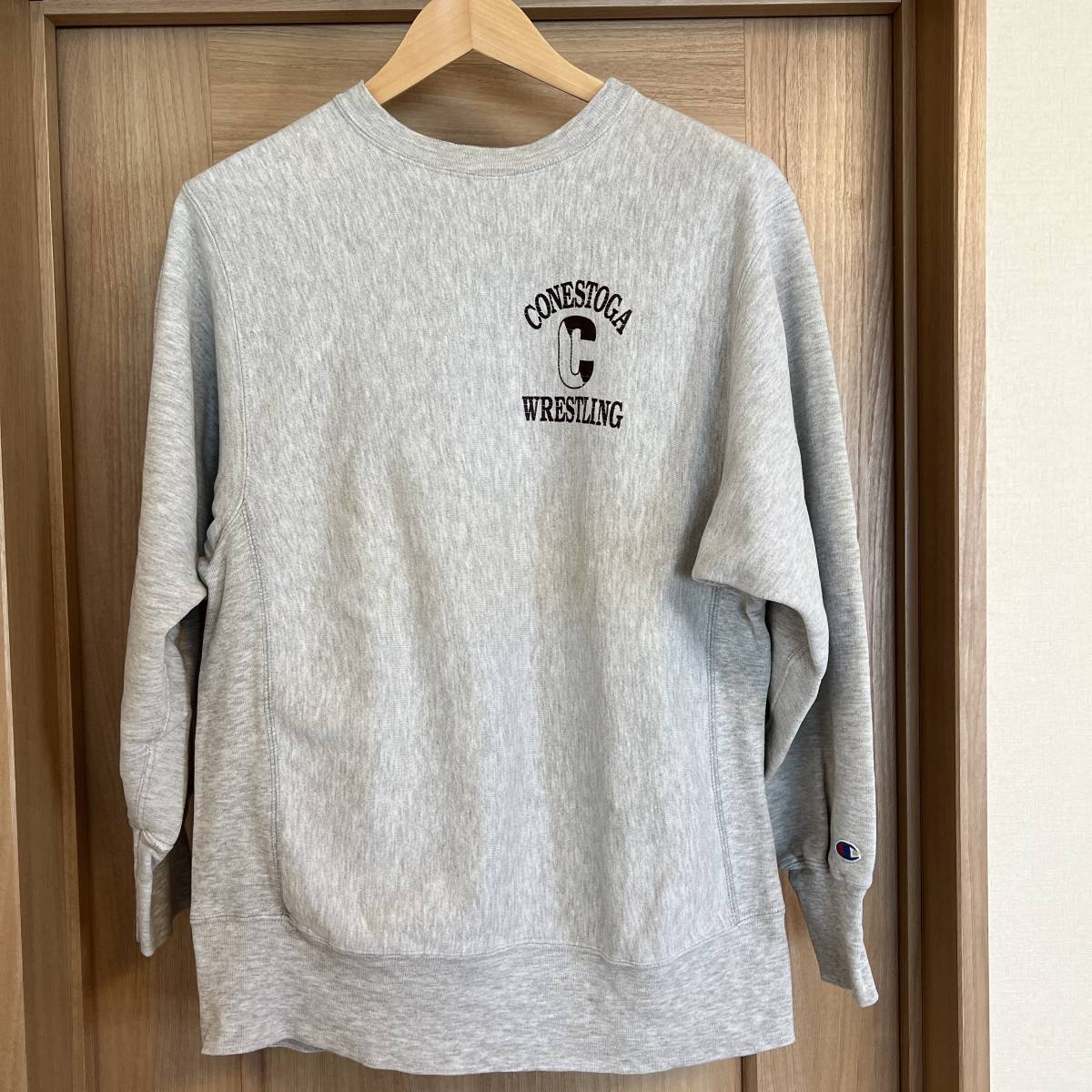 90s vintage sweat shirt リバース 両面 アニマル-