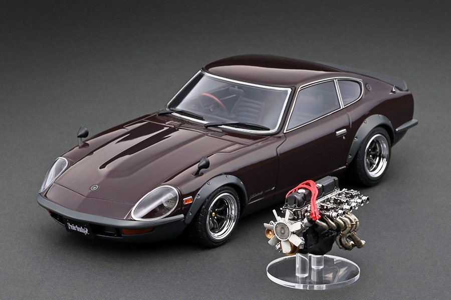  зажигание модель *WEB ограничение ( производство на заказ ) 1/18 Nissan Fairlady 240ZG (HS30) dark red wine / двигатель имеется / ограниченный выпуск 100 шт. 