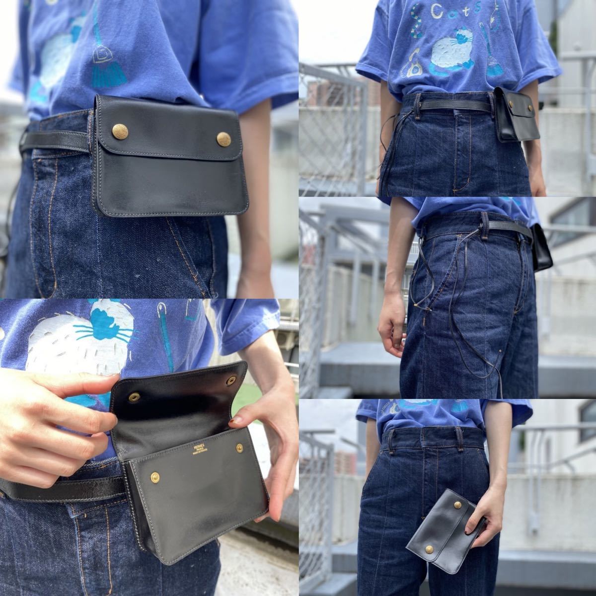 【別倉庫からの配送】バッグボディバッグ/ウェストバッグ エルメス 「ポシェットグリーン」 ベルト