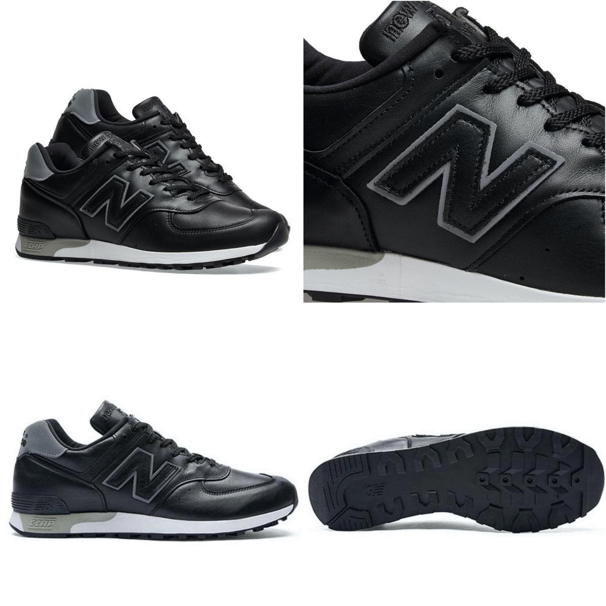 国内正規品 オールレザー UK製 NEW BALANCE M576KKL BLACK×GRAY US10D
