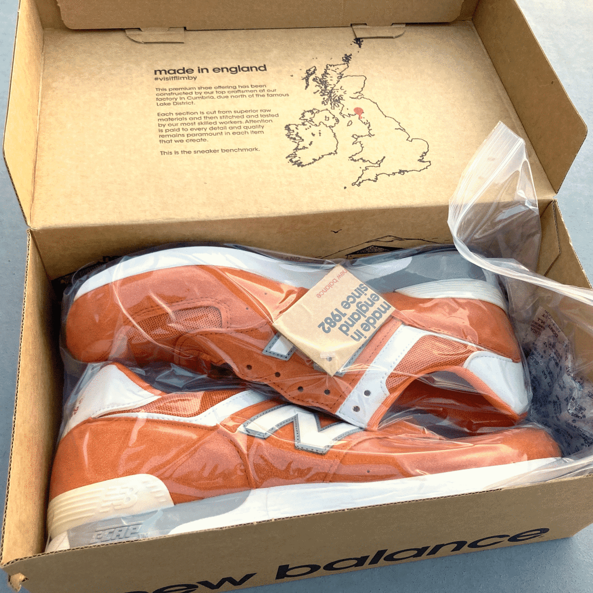 海外限定 UK製 NEW BALANCE M576FPO ORANGE “SUMMER FRUITS” US9D 27cm オレンジ×オフホワイト×グレー イギリス英国製 NB スニーカー_画像9