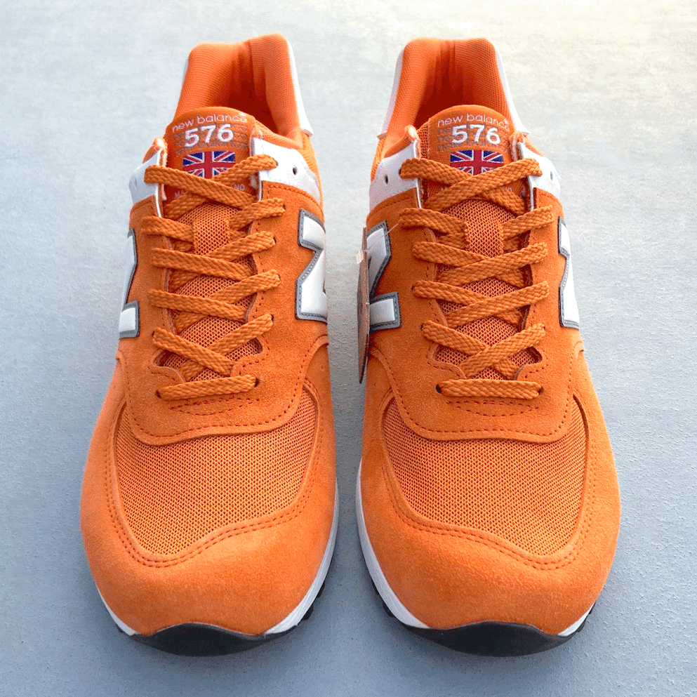 海外限定 UK製 NEW BALANCE M576FPO ORANGE “SUMMER FRUITS” US9D 27cm オレンジ×オフホワイト×グレー イギリス英国製 NB スニーカー_画像2