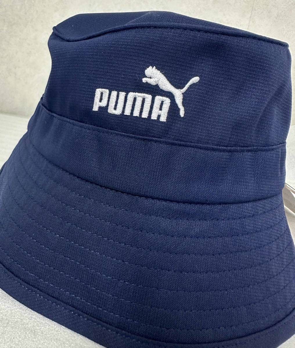  new goods * PUMA Puma Kids bucket hat hat sunshade attaching navy neck guard attaching child bake is UV SPF50 adjuster attaching speed . dry 