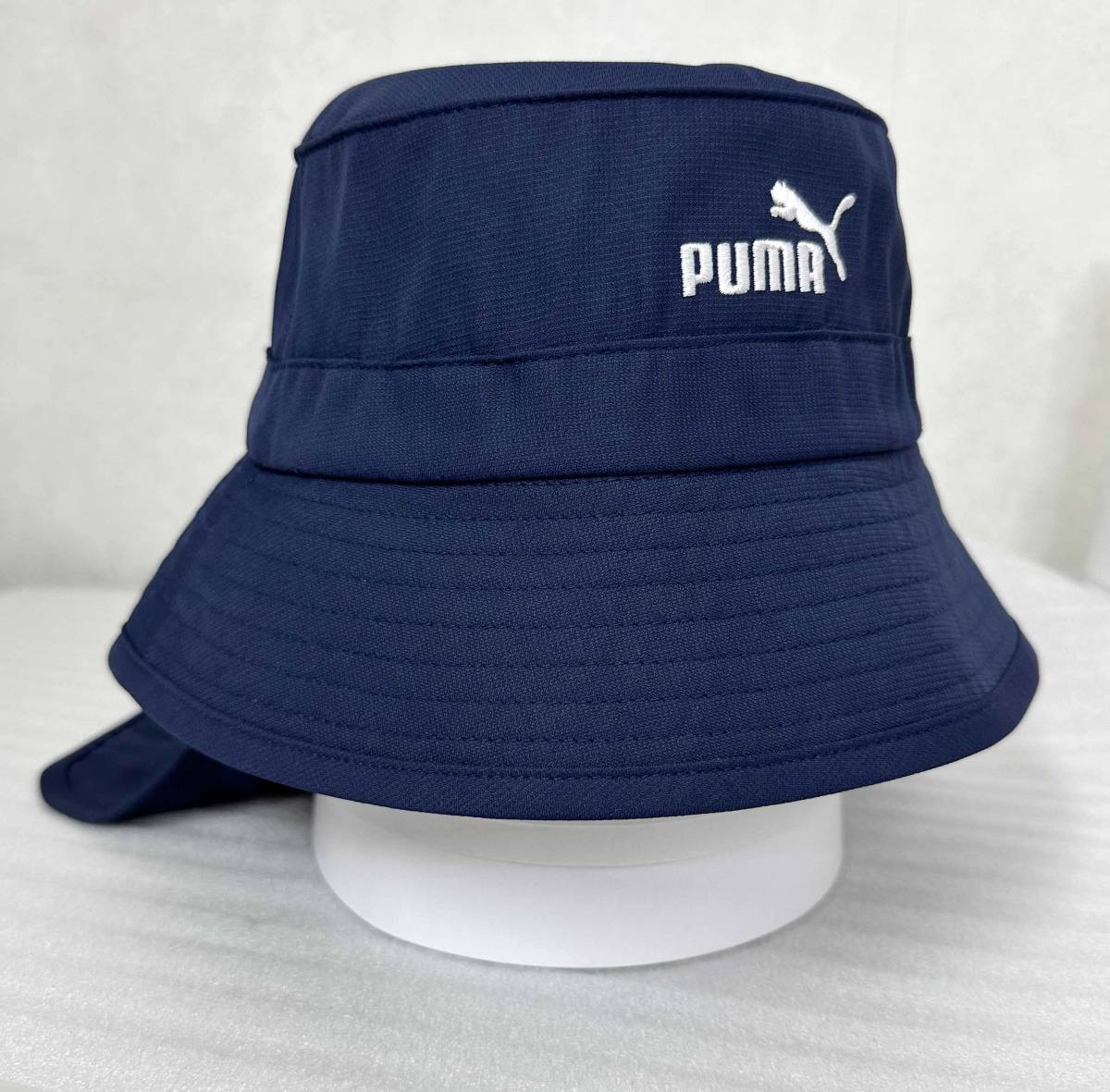  new goods * PUMA Puma Kids bucket hat hat sunshade attaching navy neck guard attaching child bake is UV SPF50 adjuster attaching speed . dry 