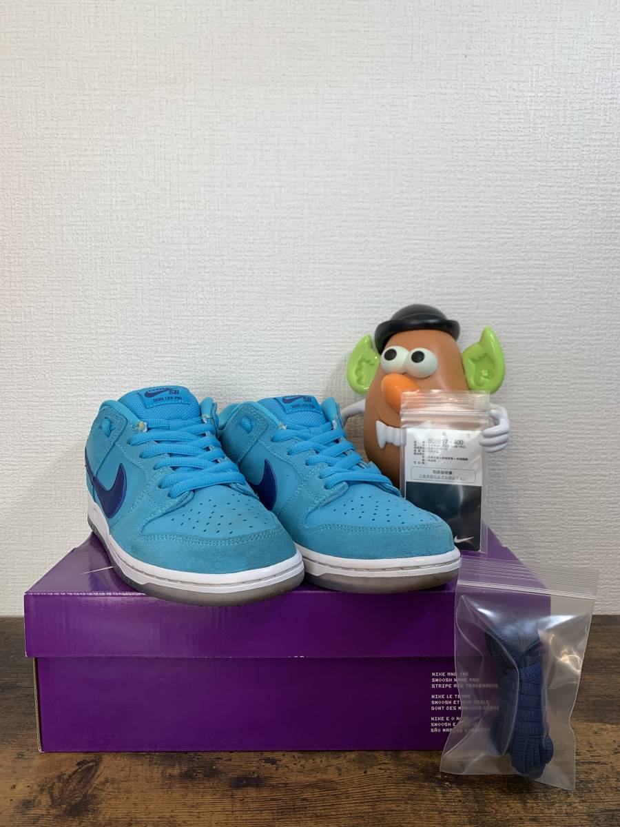 中古美品!!【Nike SB Dunk Low Pro (Blue Fury) BQ6817-400】ナイキ ダンク　エスビー　ブルー　フューリー