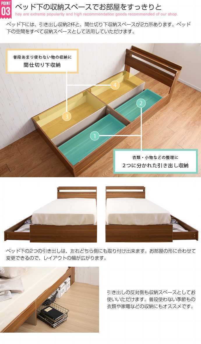 新品】【シングル】 Pluto 収納付きベッド 高密度アドバンスポケット