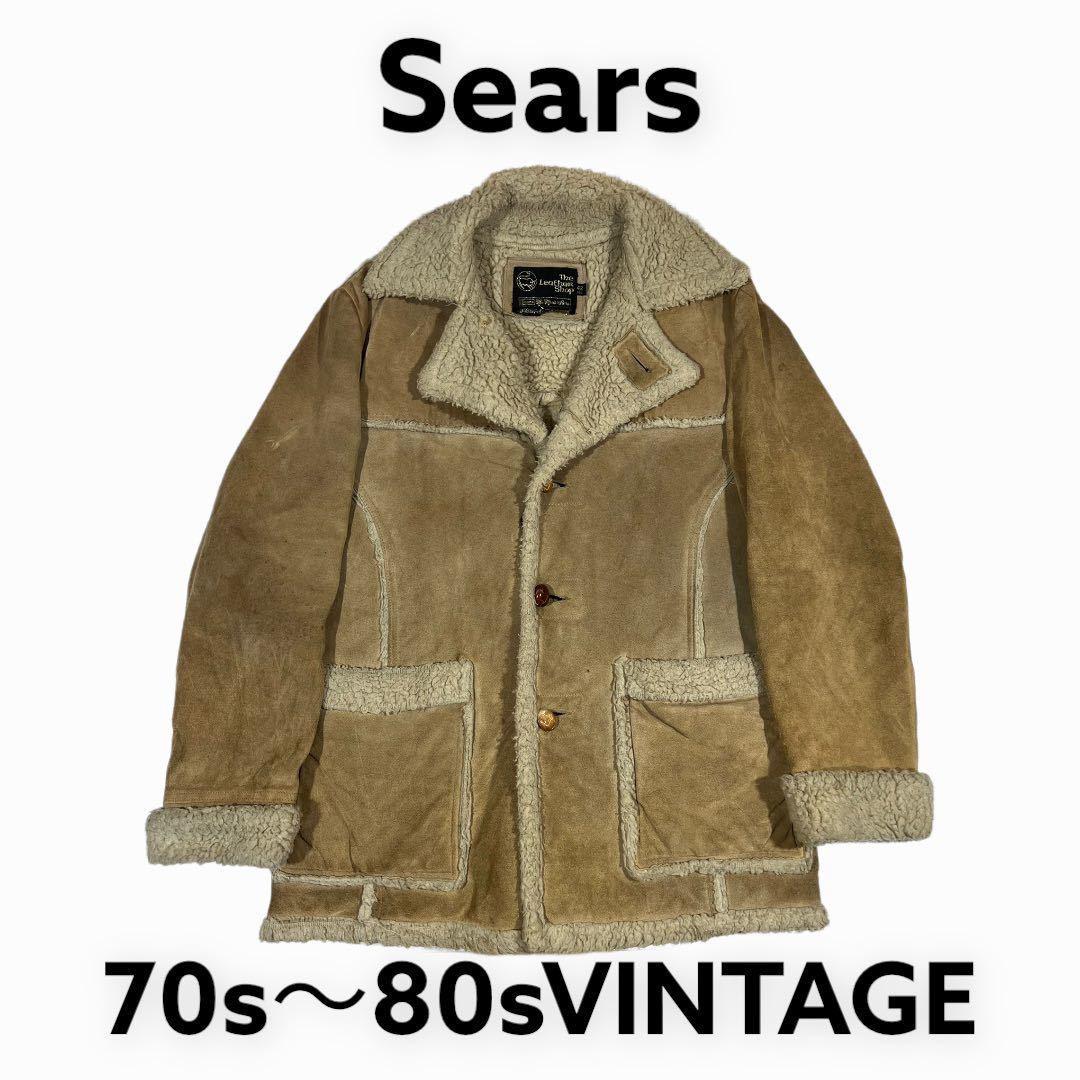 在庫僅少】 シアーズ Sears 70s 80s スウェード ランチジャケット