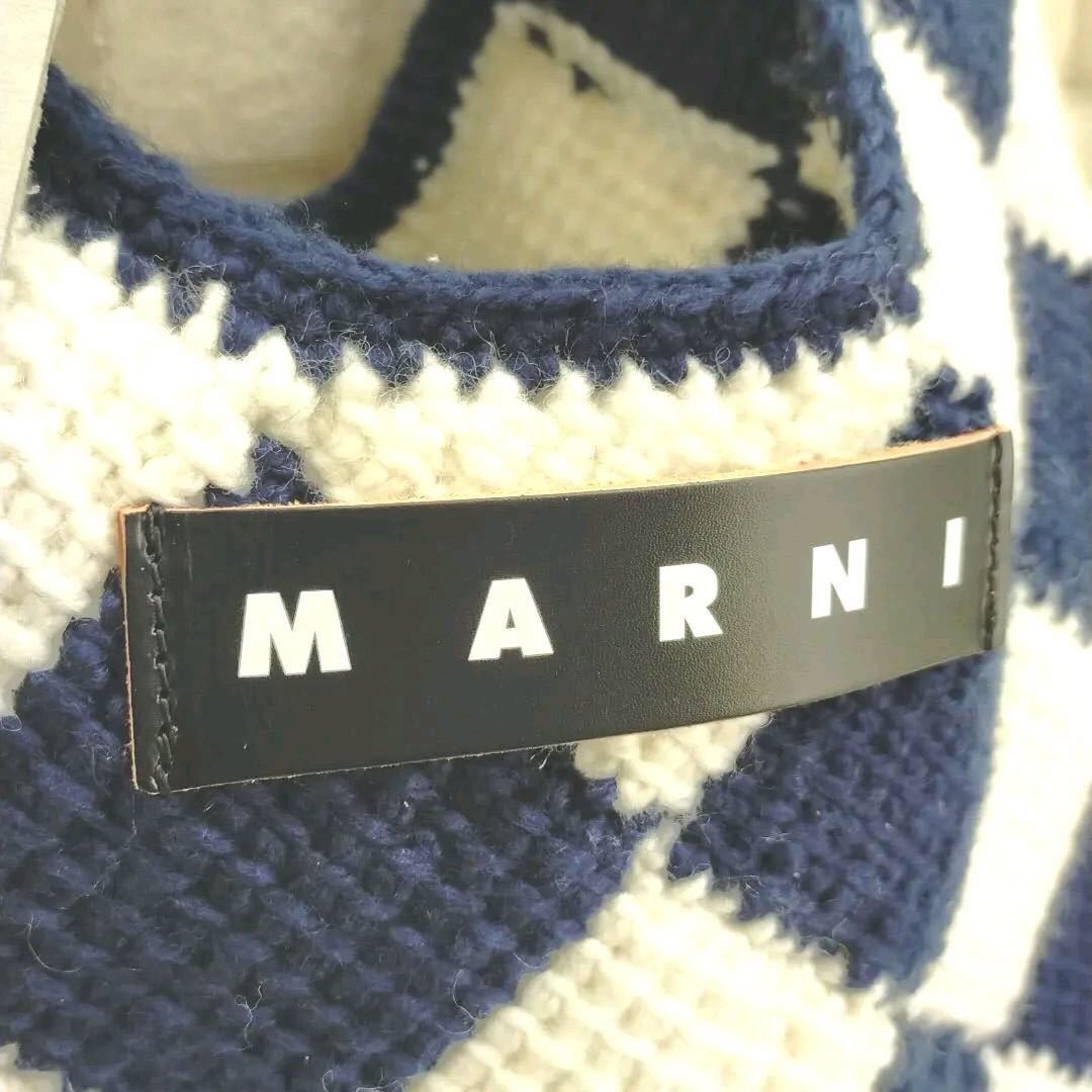 MARNI マルニマーケット スモール テックウール ハンドバッグ リリーホワイト 新品未使用 トートバッグ 保存袋付き 白
