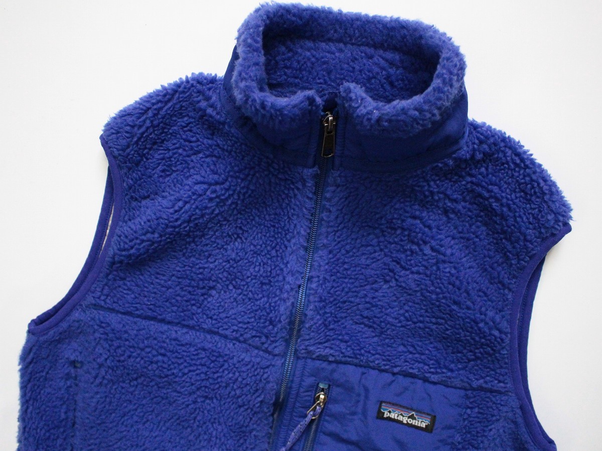 USA製【 patagonia パタゴニア 】CLASSIC RETRO X VEST クラシック レトロＸ ベスト S 23044 2000年製 ボア フリース オールド古着 ブルー_画像5