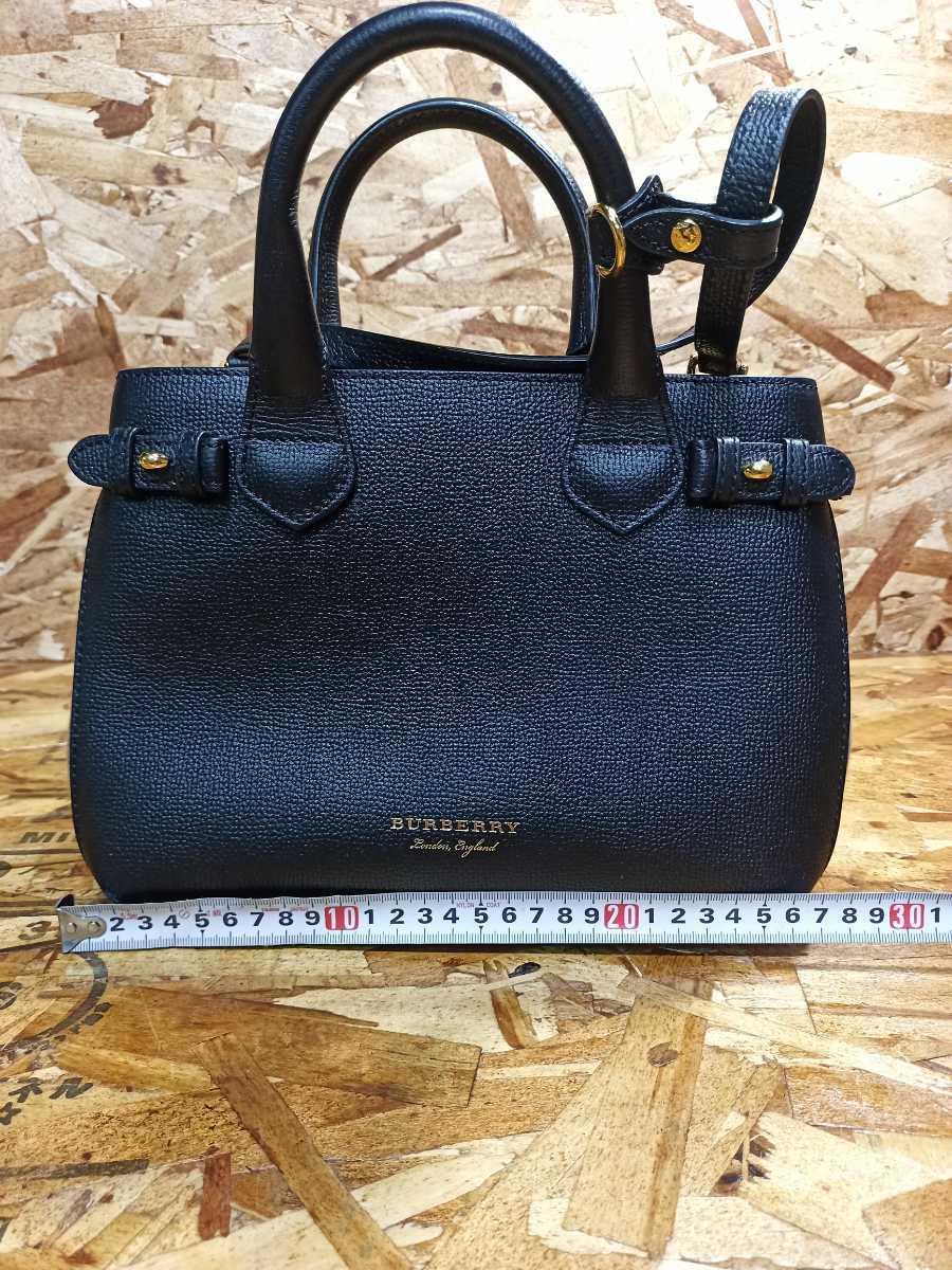 ★1円〜　BURBERRY 　斜め掛け　ハンドバッグ　ノバチェック　黒　ブラック　_画像9