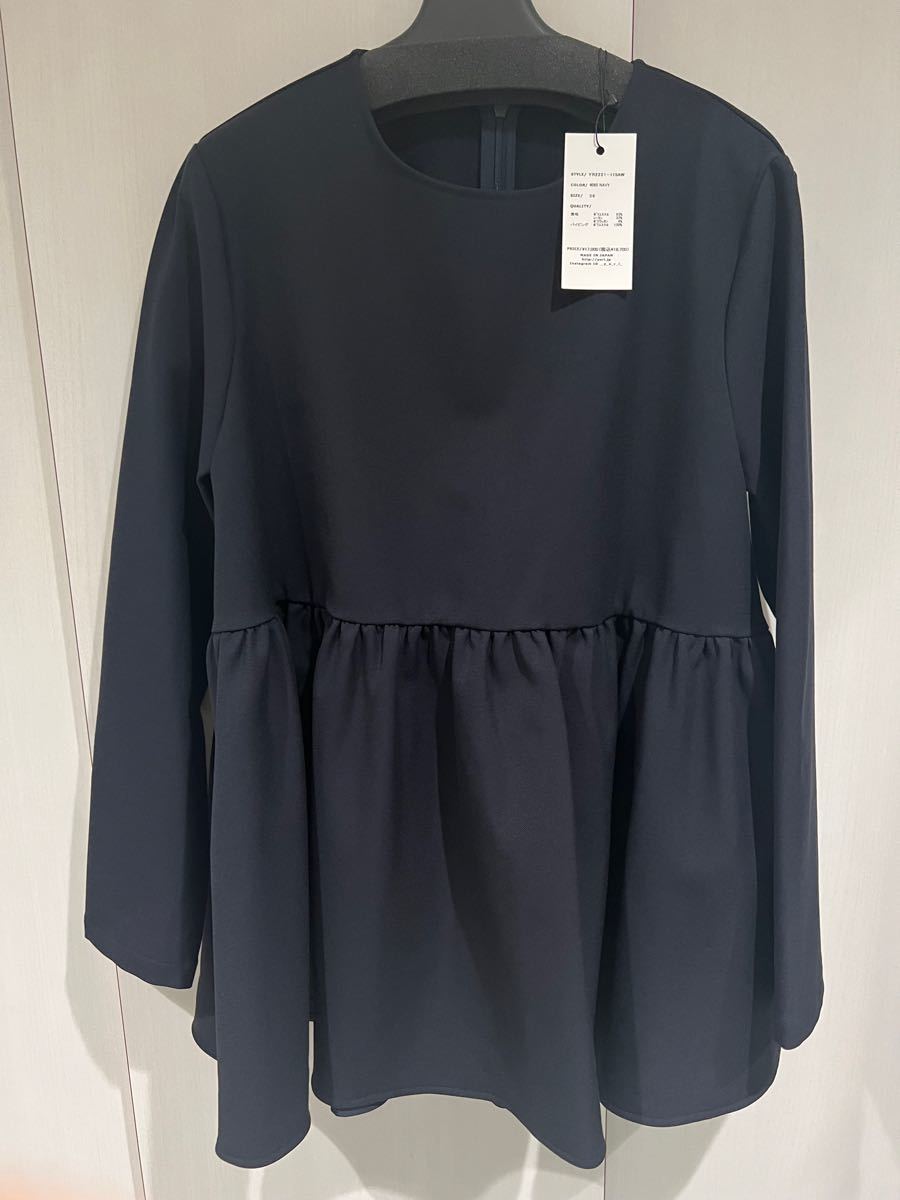 Tシャツ/カットソー(七分/長袖) ソフト裏起毛フリルブラウス【2022AW】