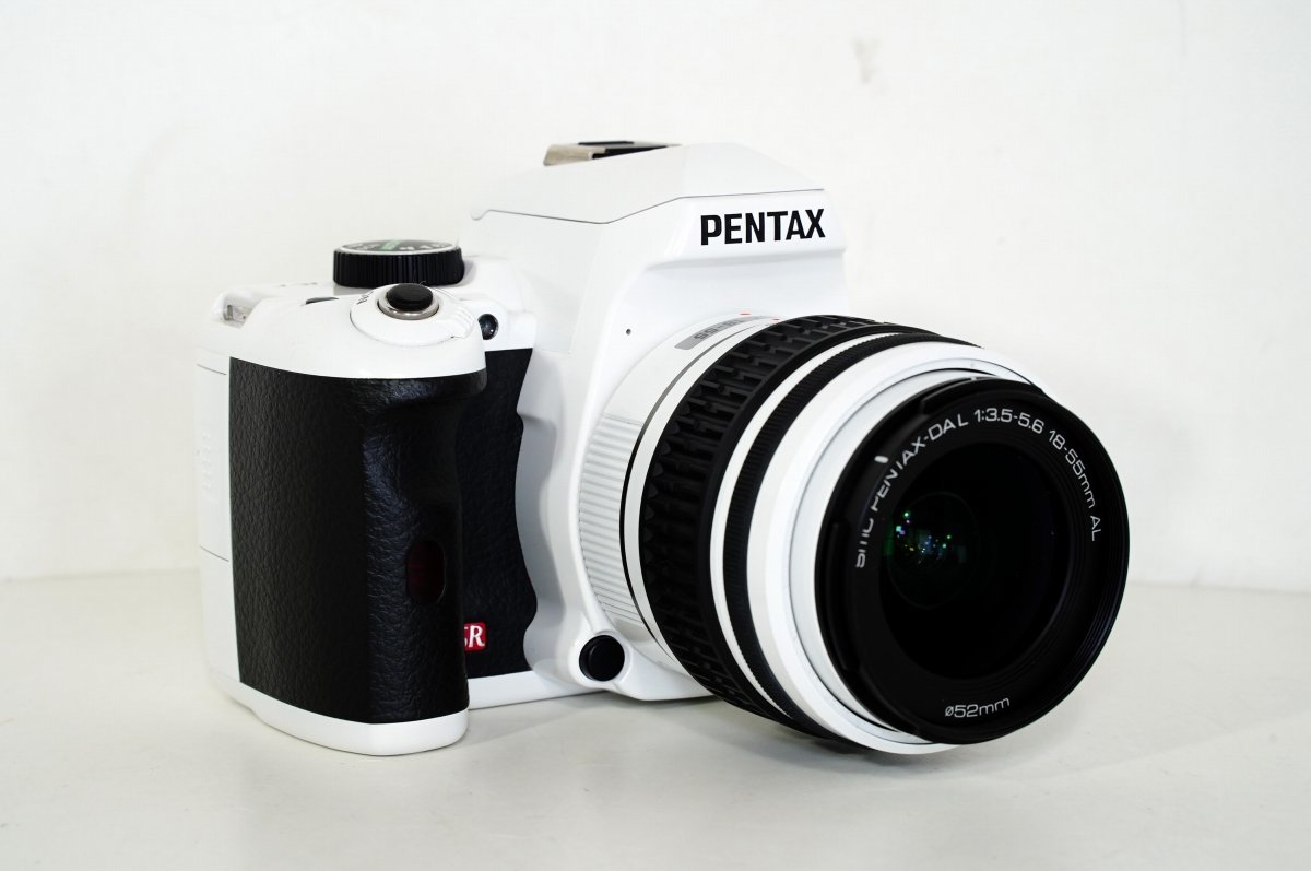 1円 ペンタックス PENTAX K-r PENTAX-DAL 18-55mm F3.5-5.6 AL White ホワイト レンズ 中古良品 作動OK 迅速対応