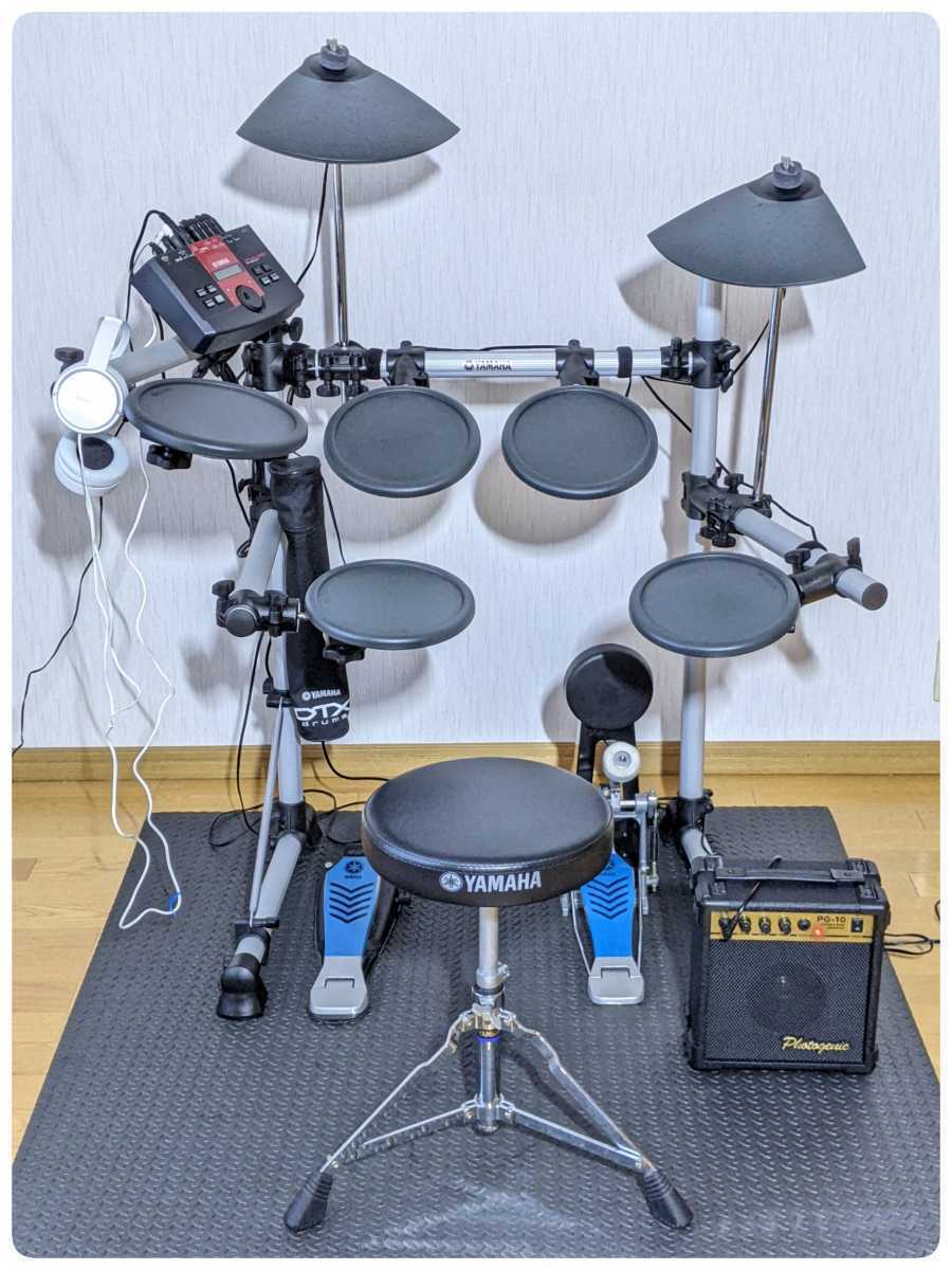 秀逸 値下げ YAMAHA純正マット付きDTXPRORERドラムセットアンプ椅子