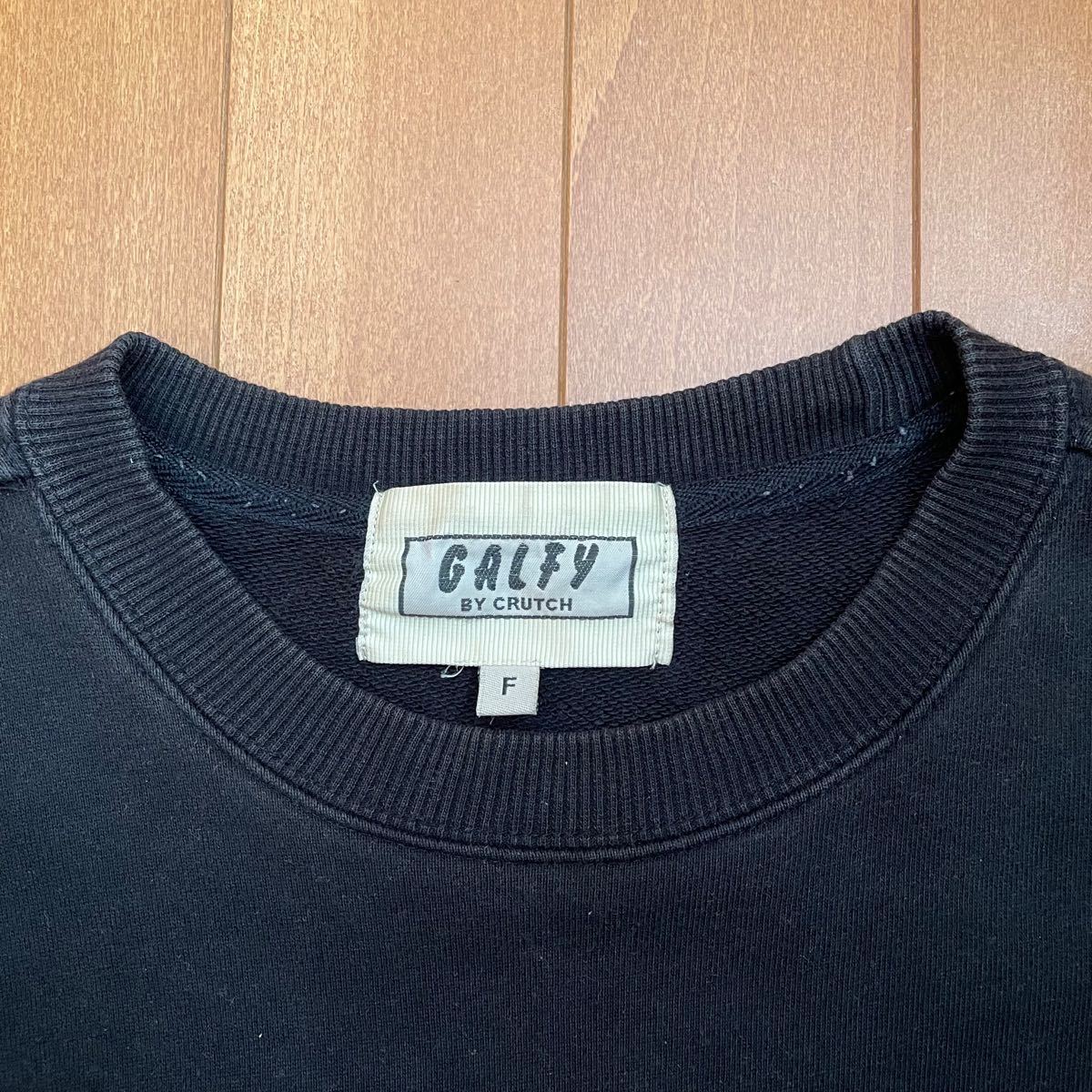 90s GALFY スウェット トレーナー バックビッグ刺繍ロゴ ZKRod8Hf18 