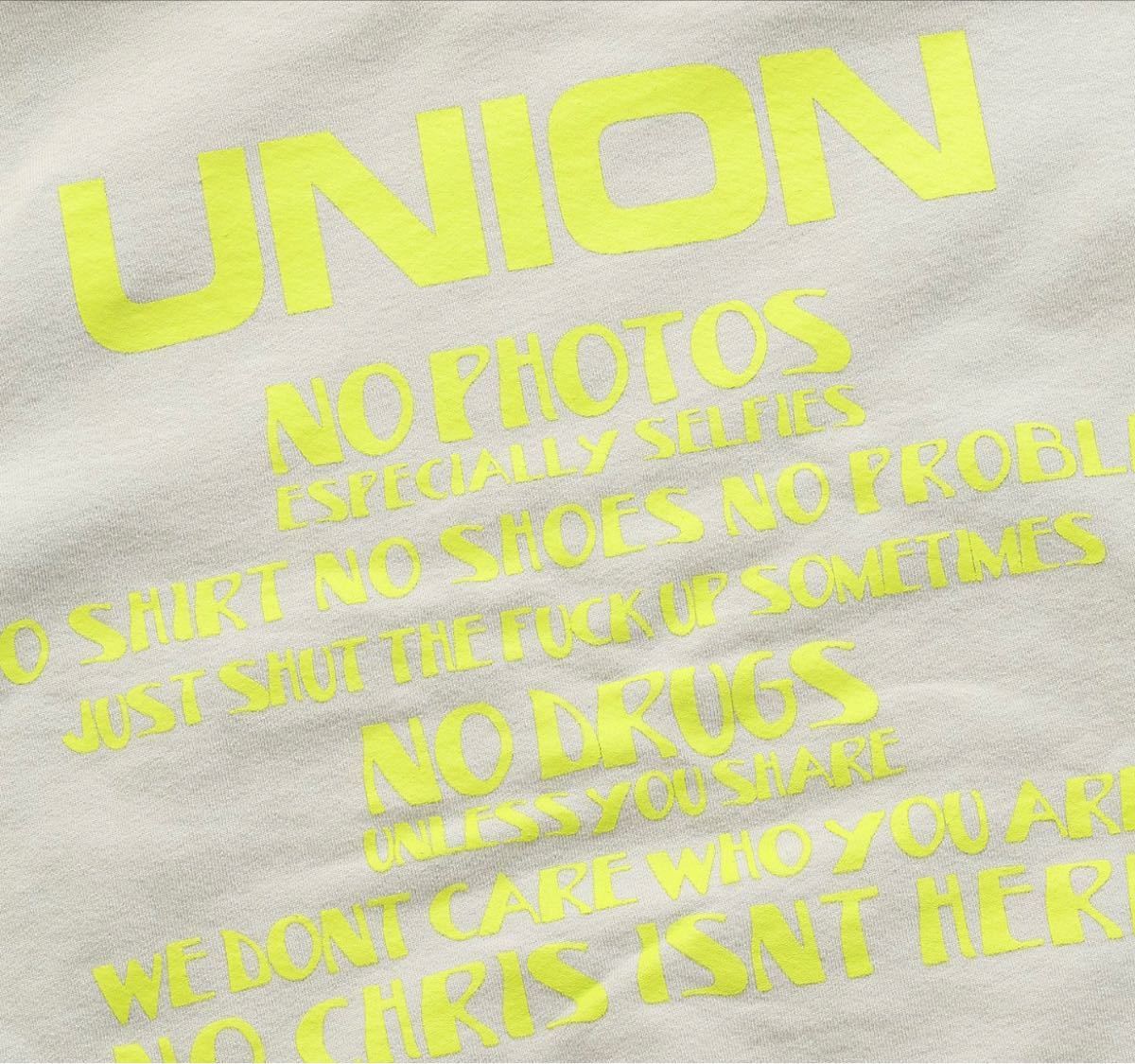 限定出品 ユニオンUNION スタッフルールパーカー Lサイズ 完売品 jkr