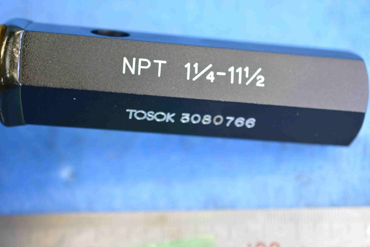 1インチ 1/4 NPT 米式 管用 テーパー ネジ プラグ リング ゲージ 未使用_画像2