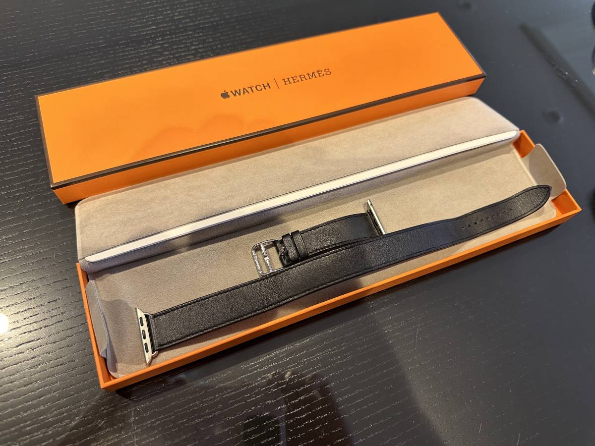 [ beautiful goods ]HERMES Apple Watch Series4 40mm Hermes GPS+Cellular stainless steel MU722J/A Blau Indigo Double Tour blue indigo 