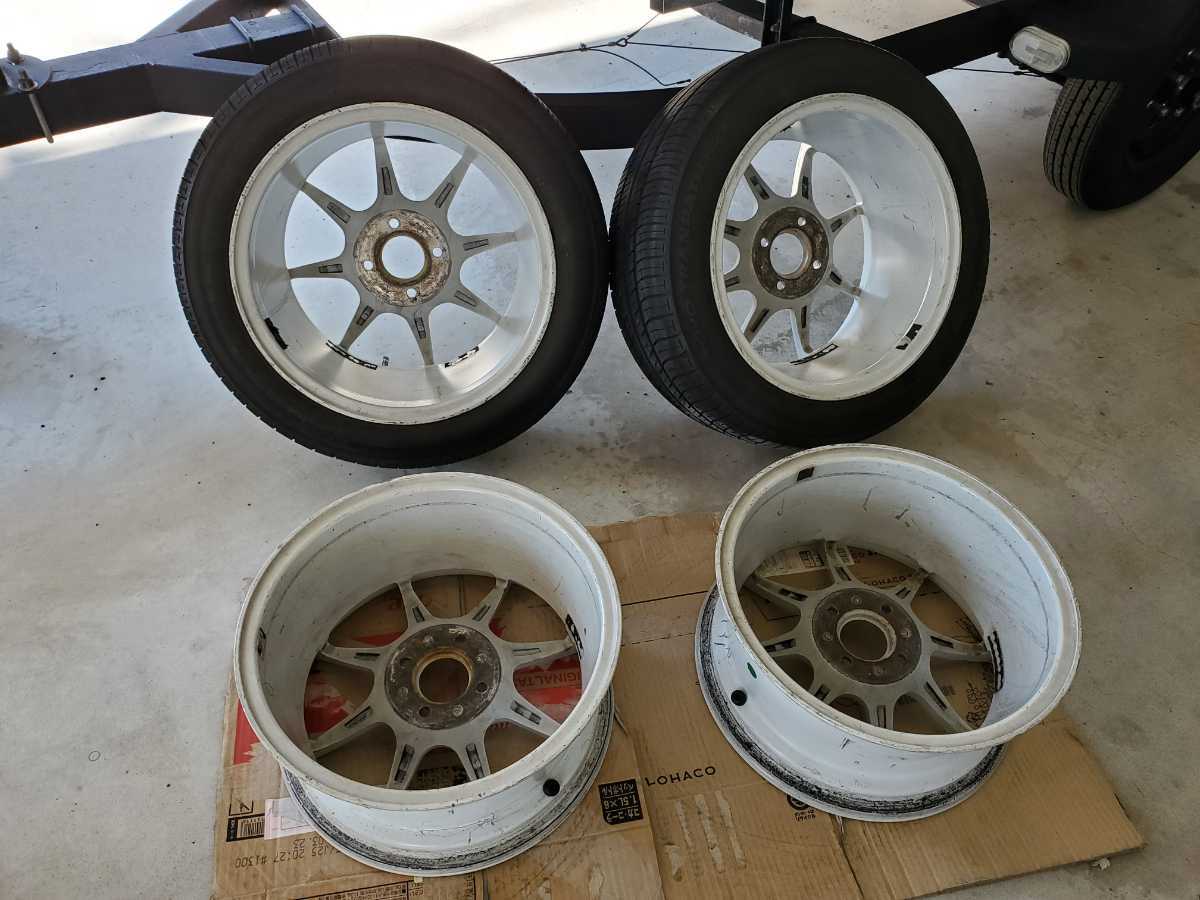 ☆ステルスレーシング 15インチ PCD100 4穴 7J+30 4本 内2本は
