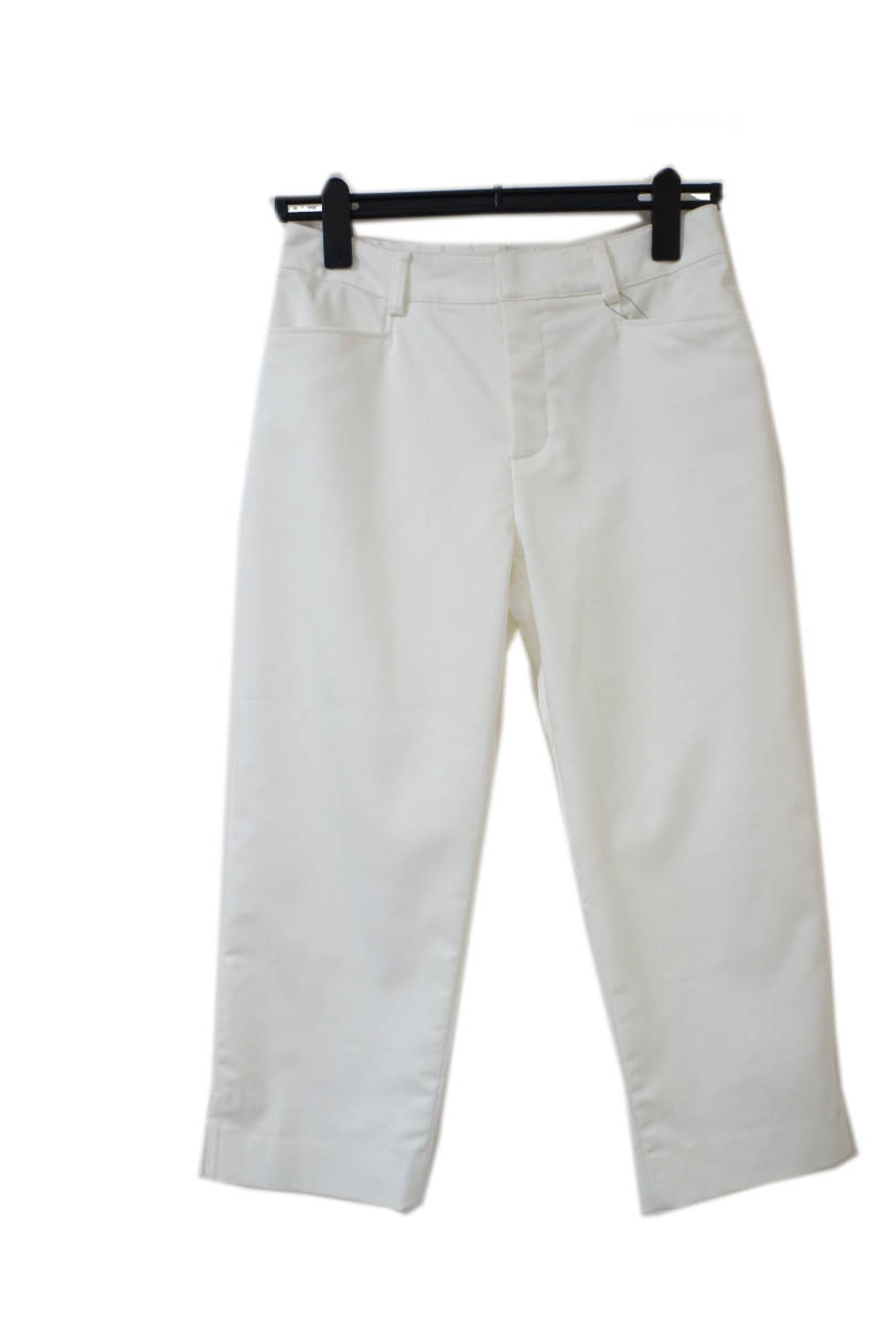 * new goods /GIVORS BASIC/ stretch pants / plain / off white series /W67/ lady's *f4593