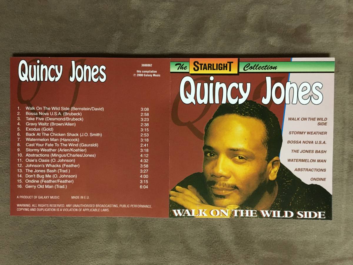 【 送料無料！!・盤面奇麗です！】★クインシー・ジョーンズ QUINCY JONES◇WALK ON THE WILD SIDE◇全16曲収録★