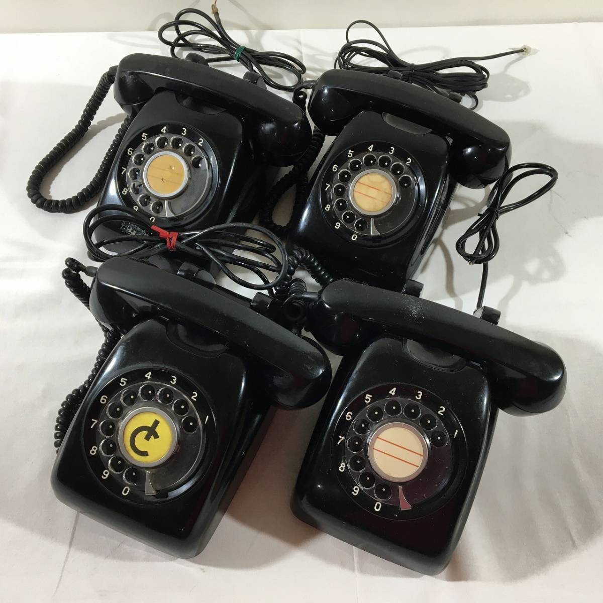 9-41/ black telephone 4 point together 600-A2×4 point 1984 year,1978 year made Showa Retro that time thing 