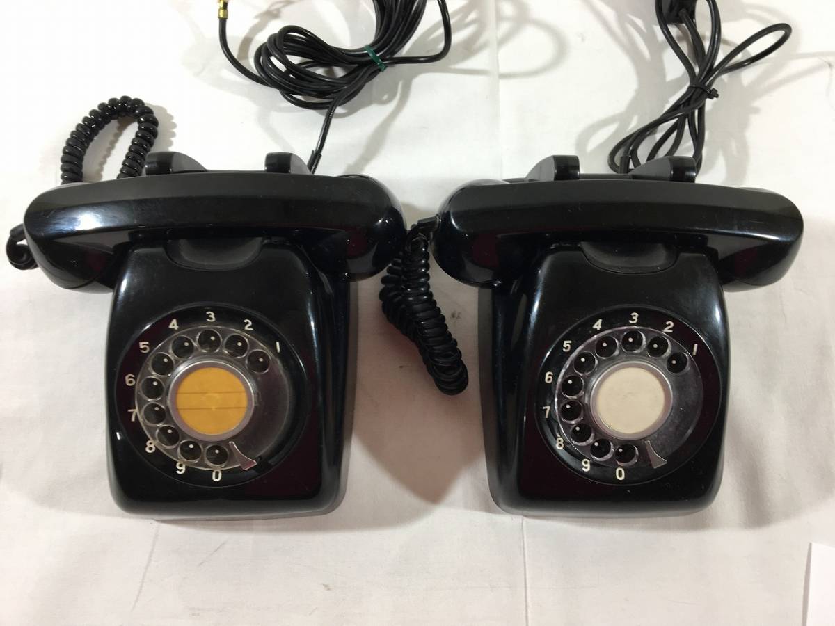 9-40/ black telephone 4 point together 601-A2×2 point 600-A2×2 point 1962 year,1985 year made Showa Retro that time thing 